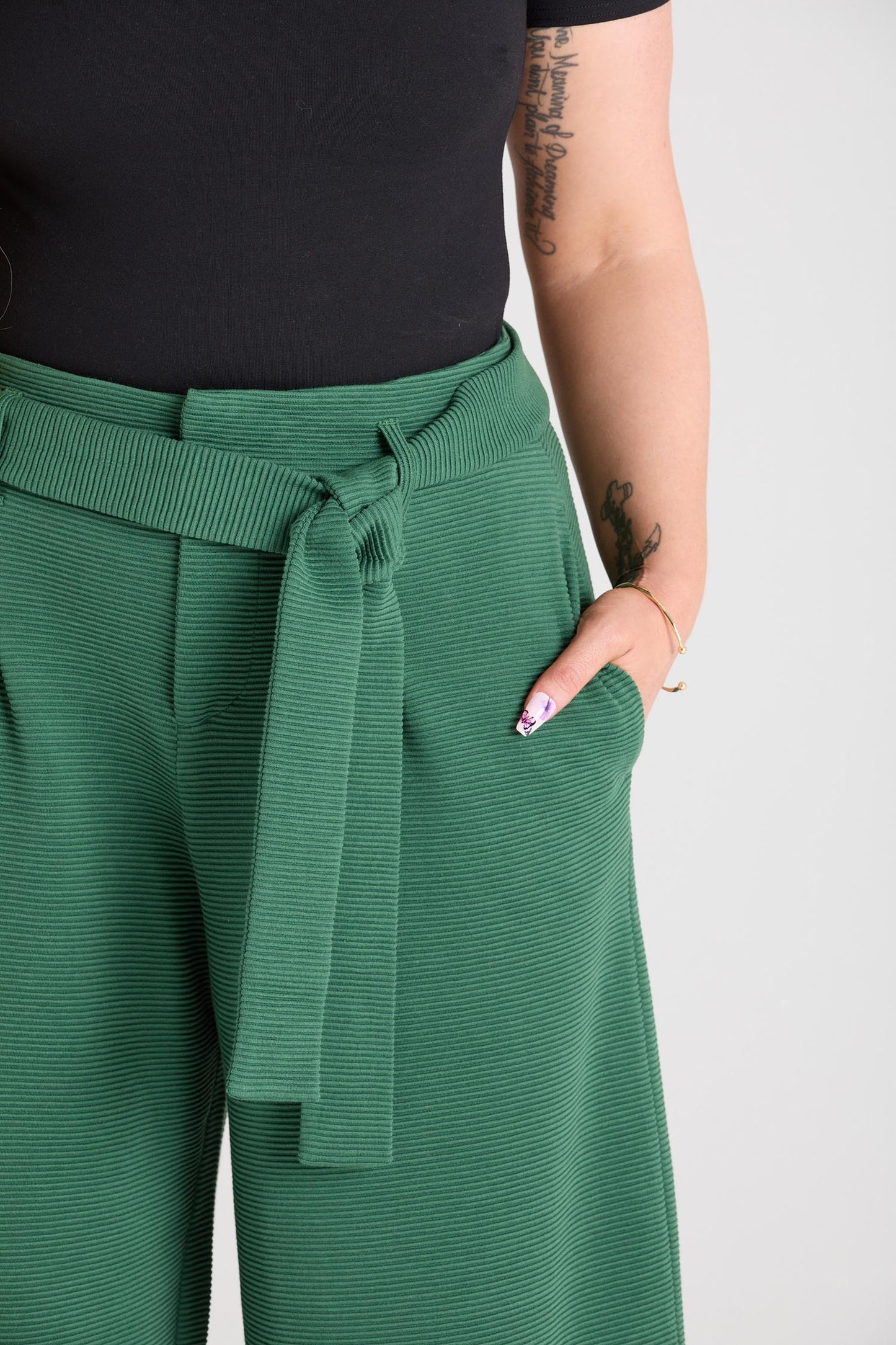Ottoman Wide Leg Tailored Trousers - Petit Pois