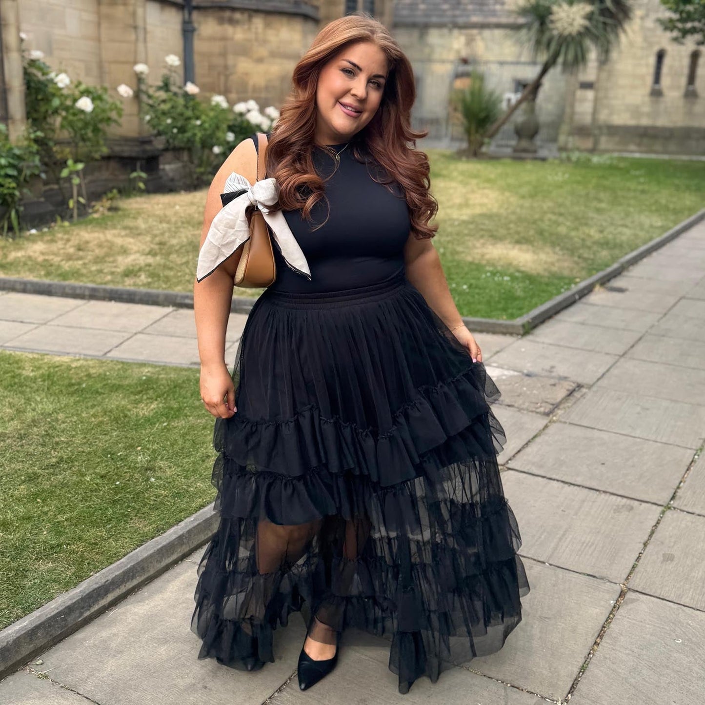 Maxi Mesh Skirt - Black