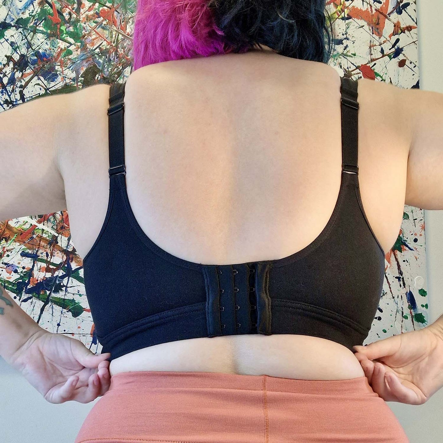 Organic Cotton Bra - Black