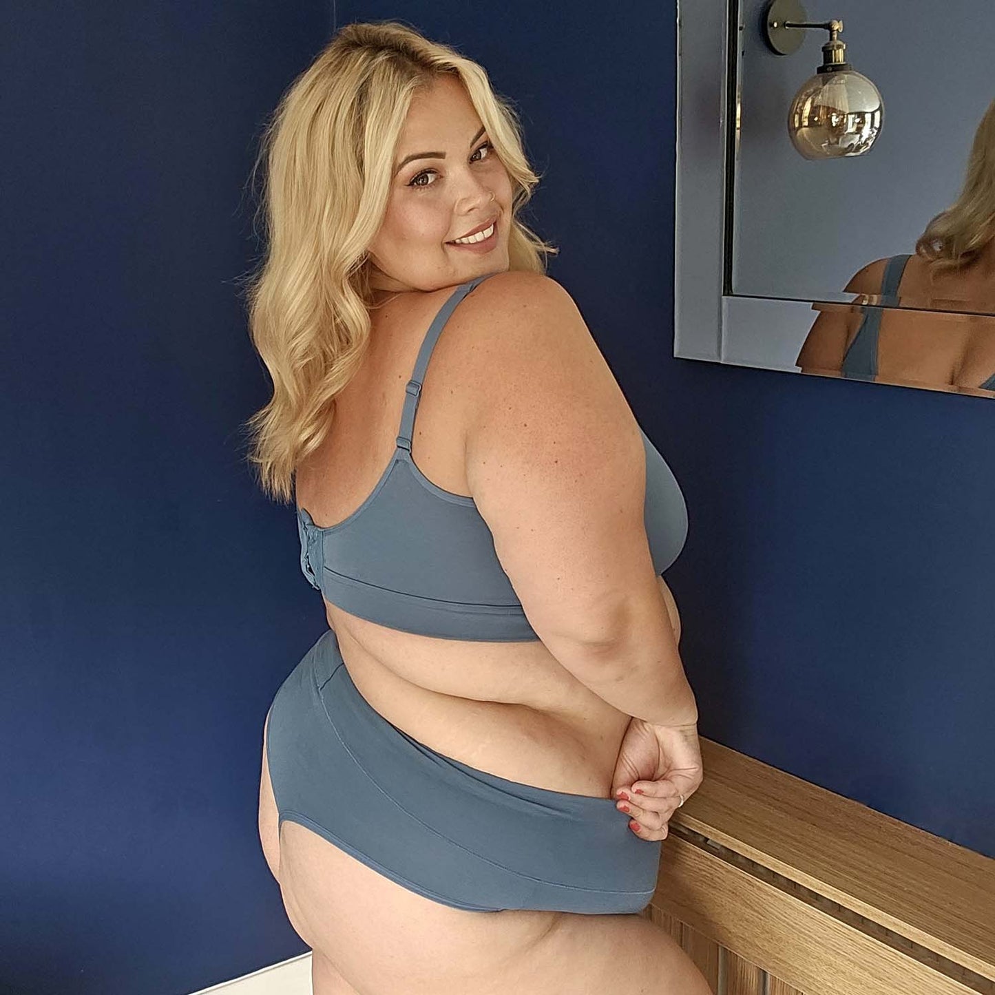 Organic Cotton Bra - Denim