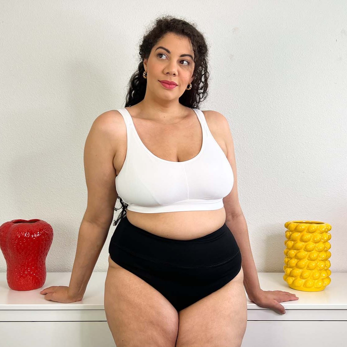Organic Cotton Bra - White