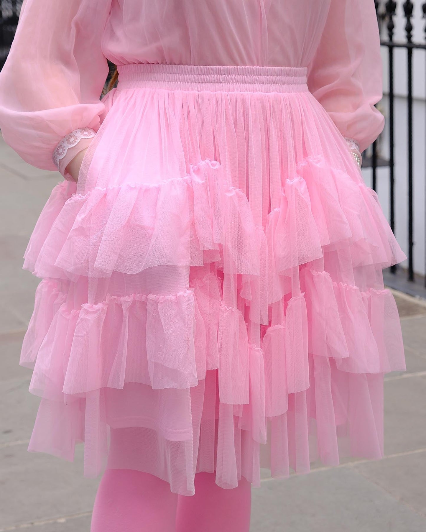 Mesh Skirt - Flushing Pink