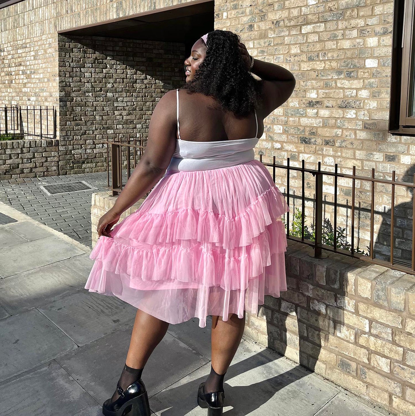 Mesh Skirt - Flushing Pink