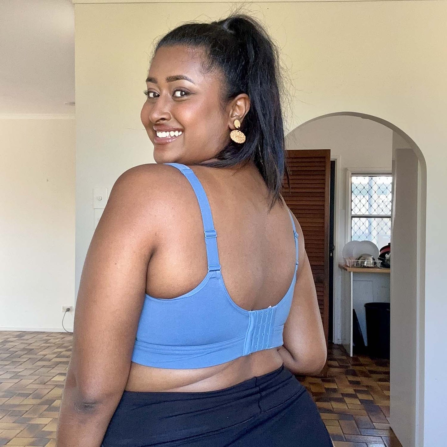 Organic Cotton Bra - Denim