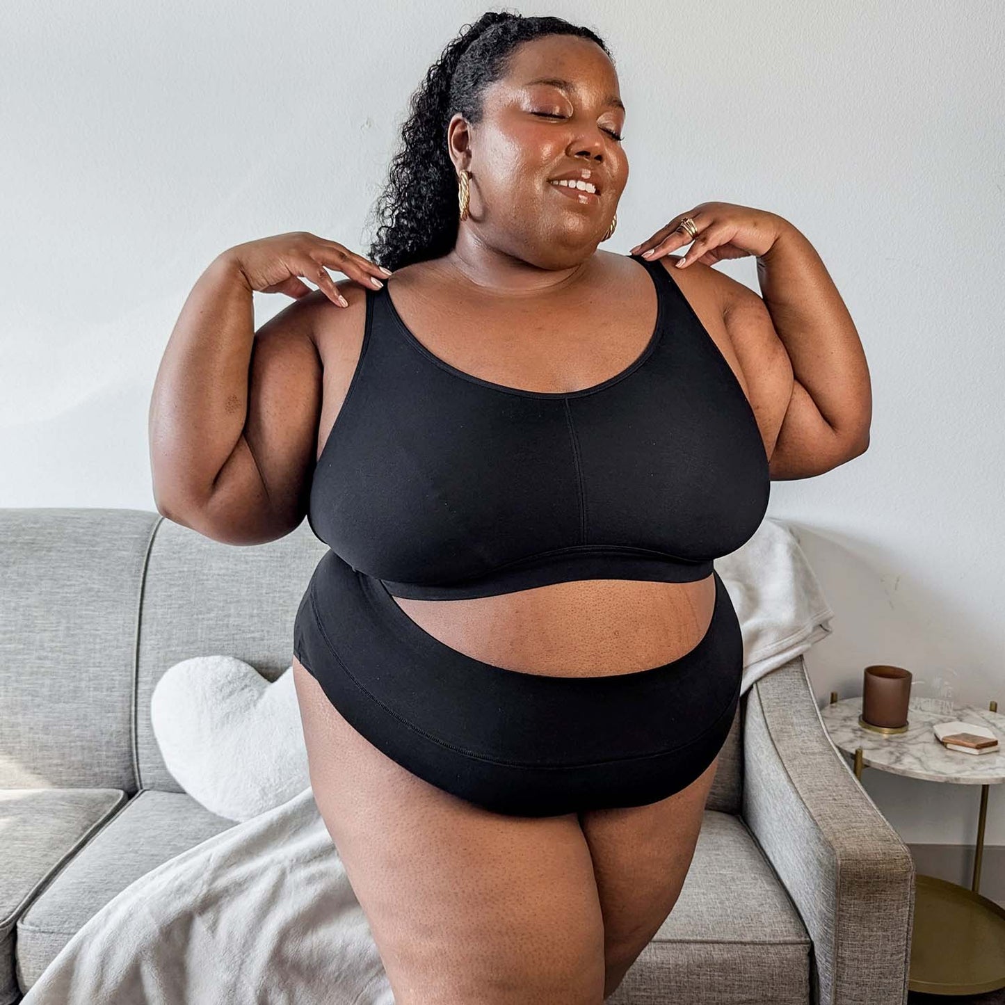 Organic Cotton Bra - Black