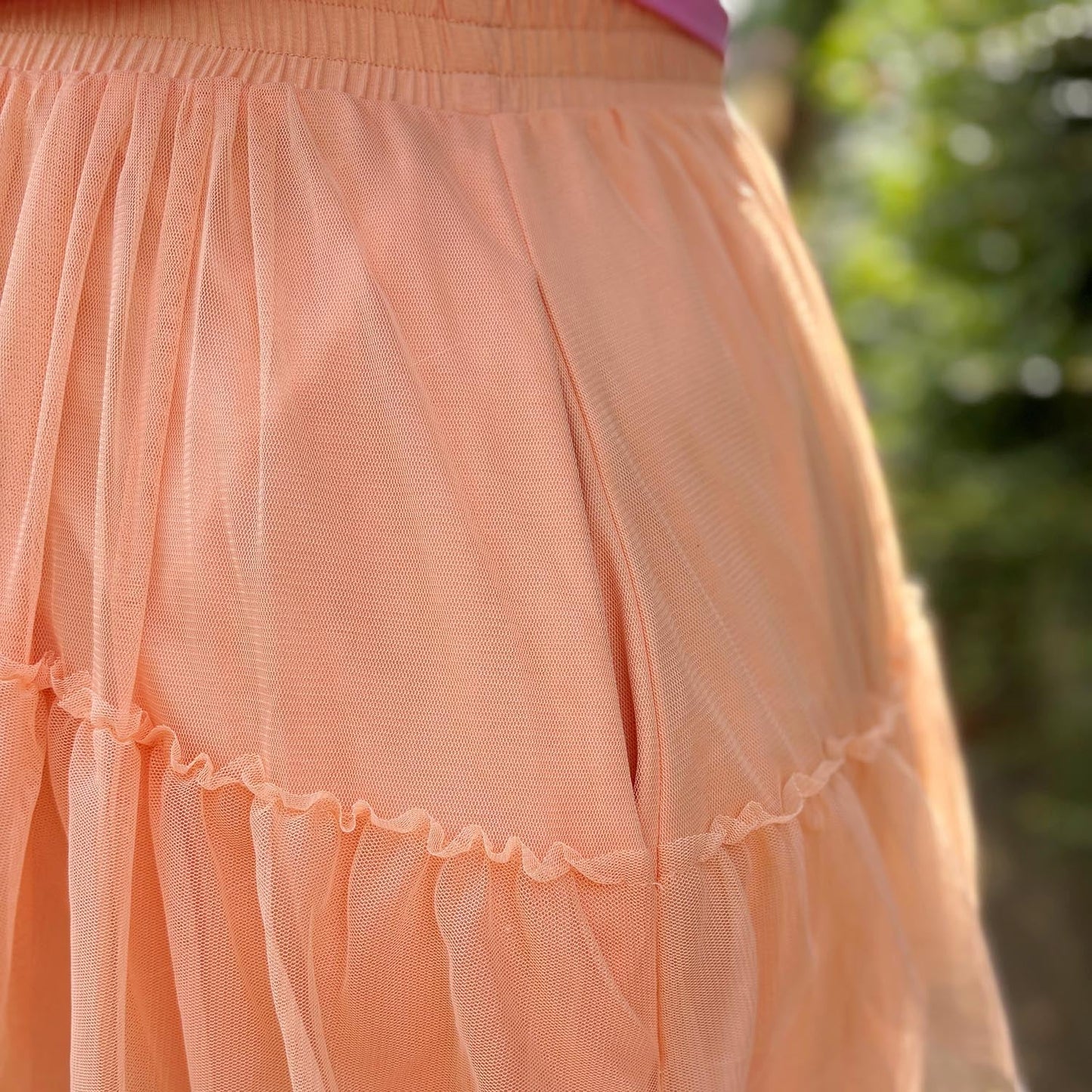 Mesh Skirt - Peach Mousse
