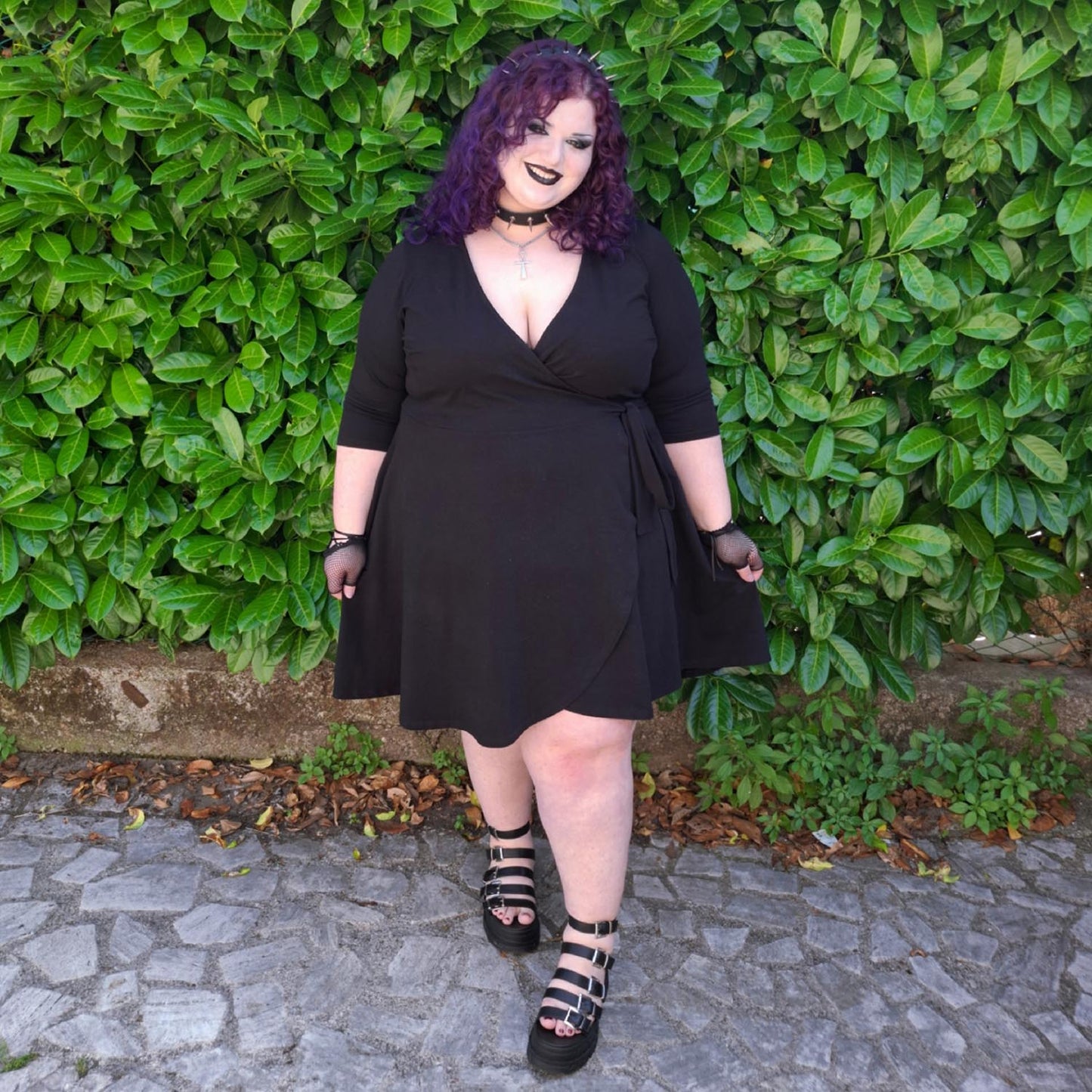Mini Wrap Dress - Black