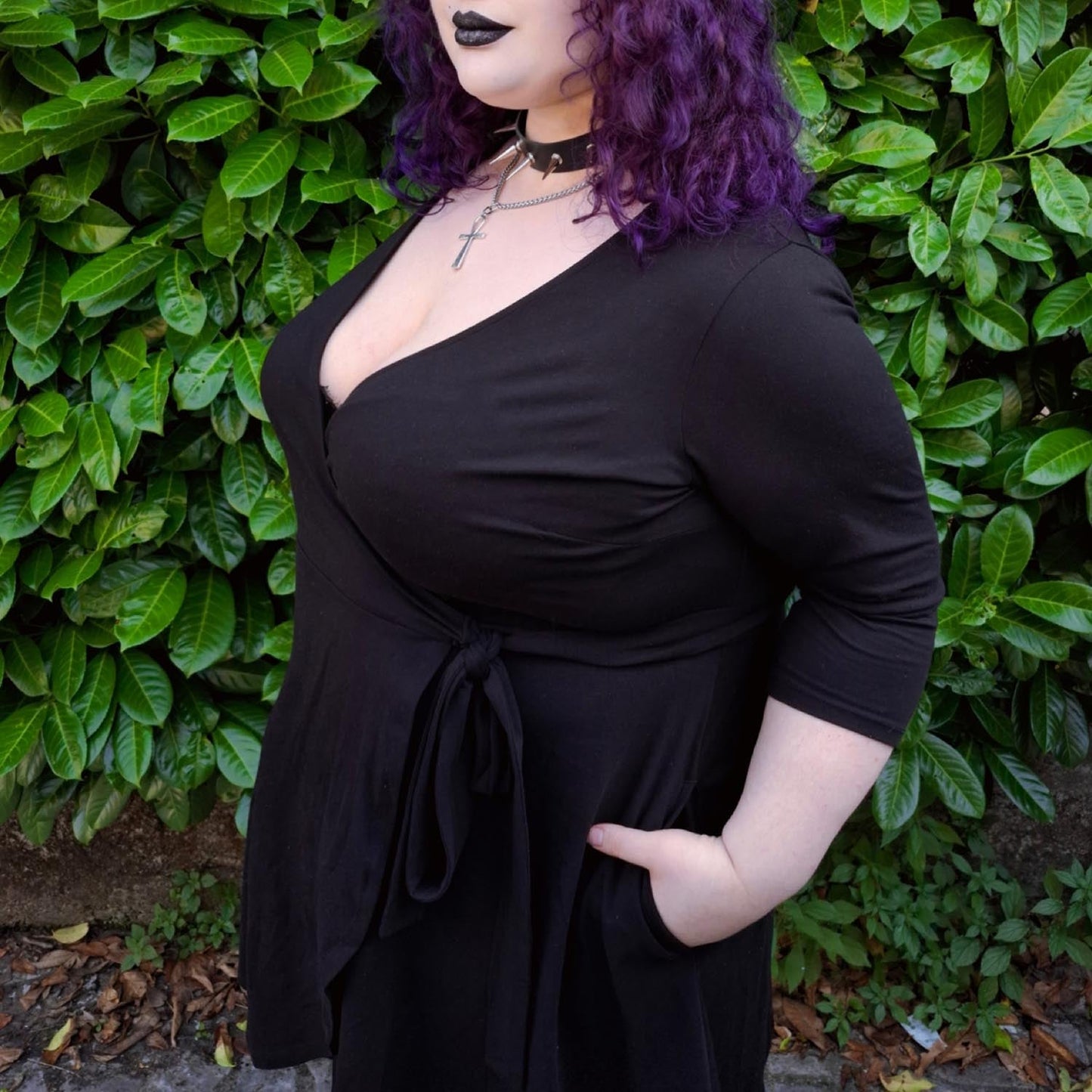 Mini Wrap Dress - Black