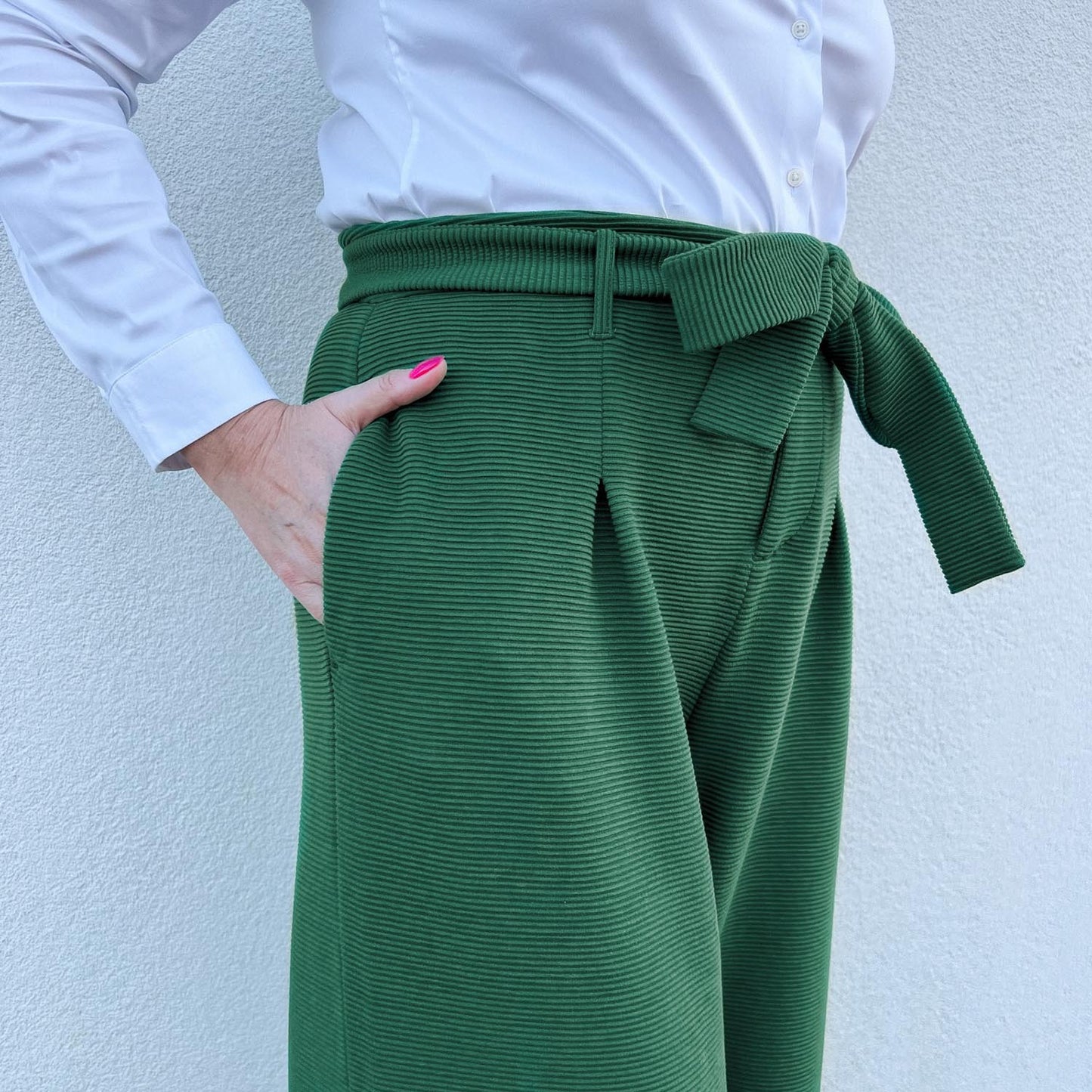 Ottoman Wide Leg Tailored Trousers - Petit Pois