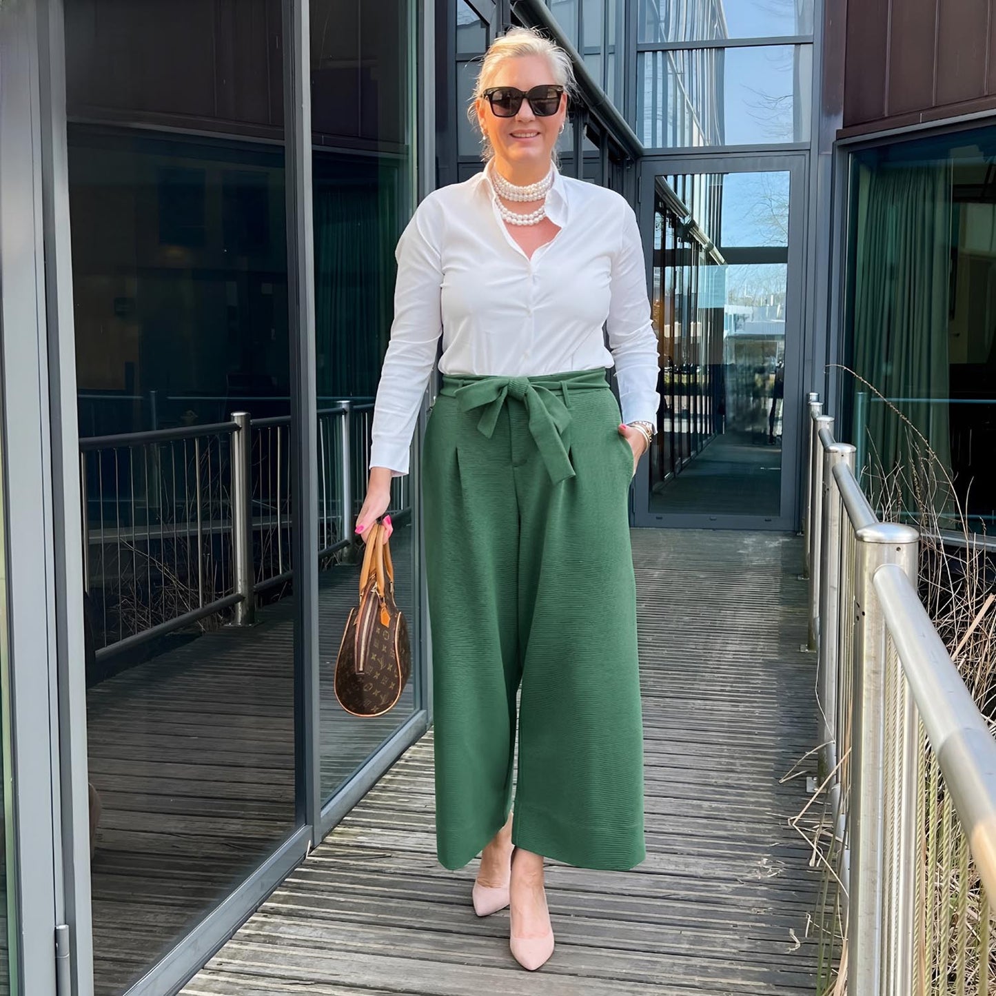 Ottoman Wide Leg Tailored Trousers - Petit Pois