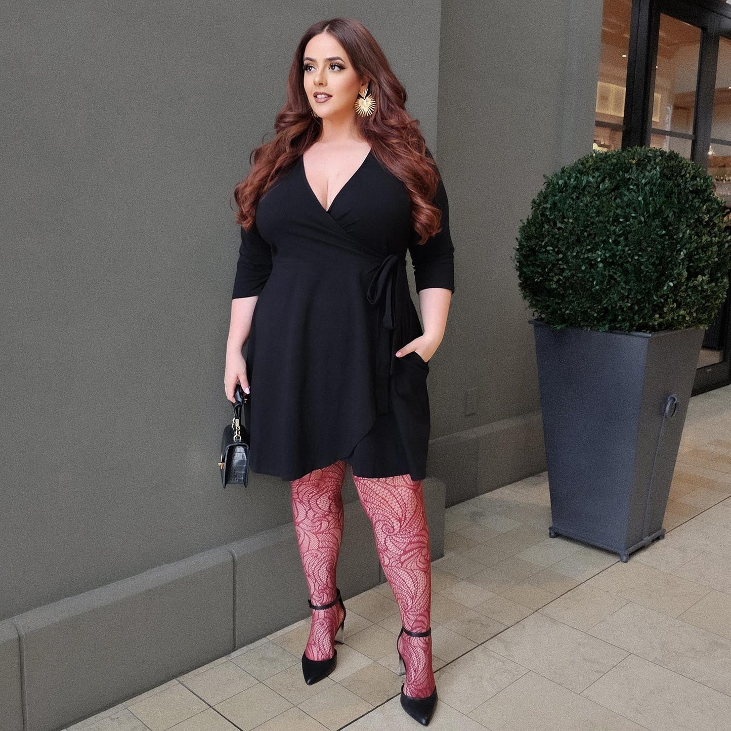 Mini Wrap Dress - Black