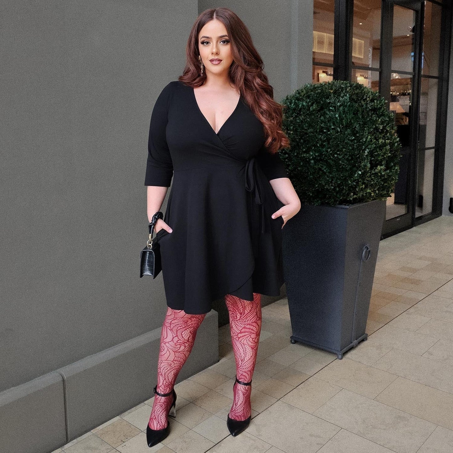 Mini Wrap Dress - Black