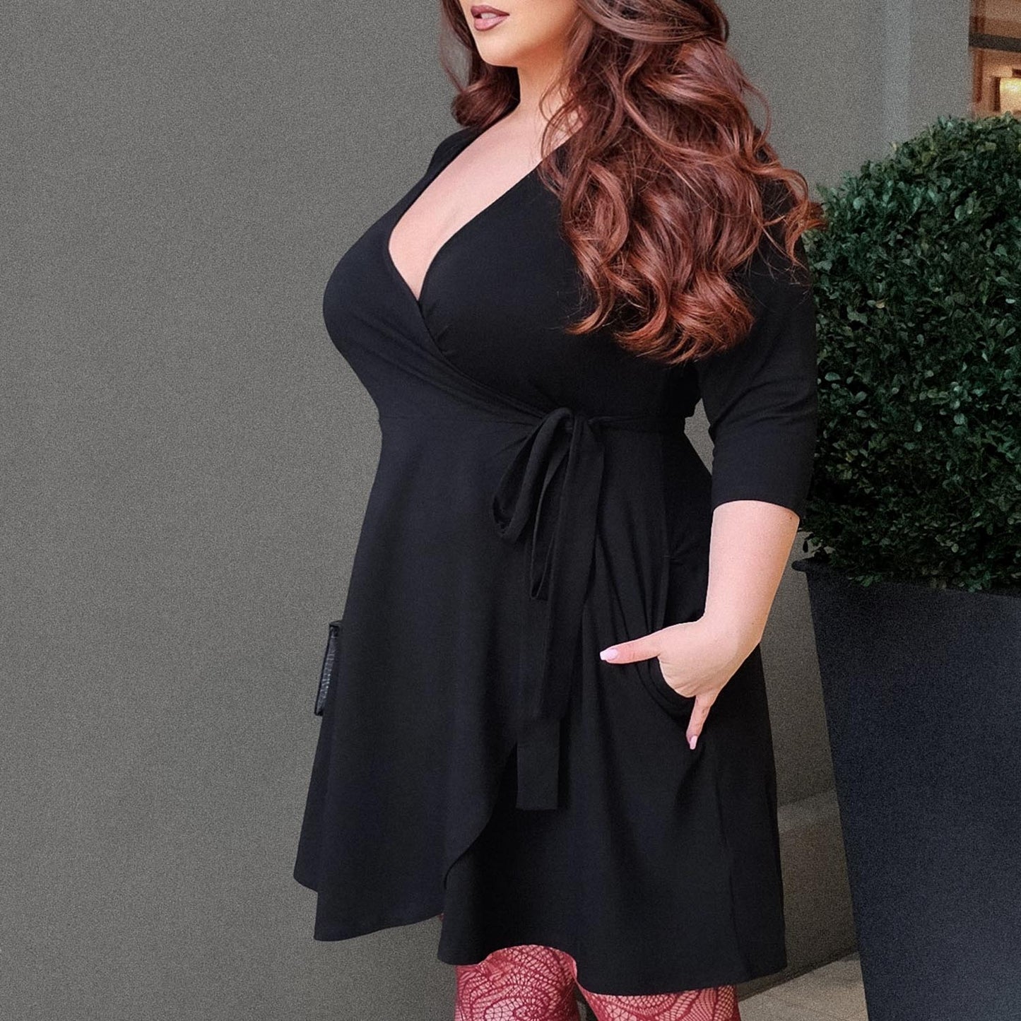 Mini Wrap Dress - Black