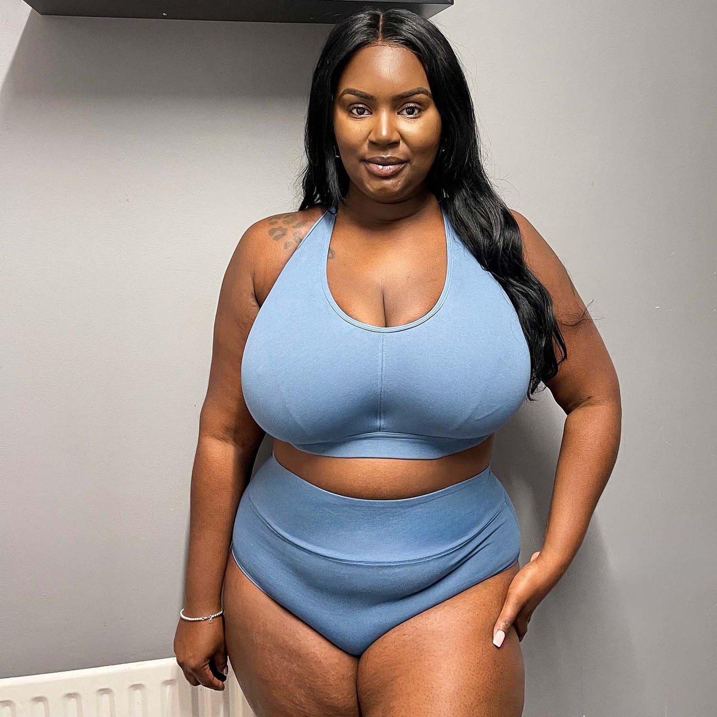 Organic Cotton Bra - Denim