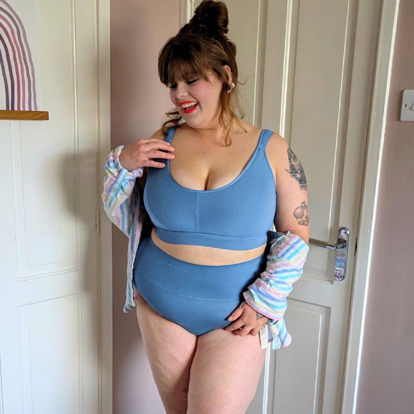 Organic Cotton Bra - Denim