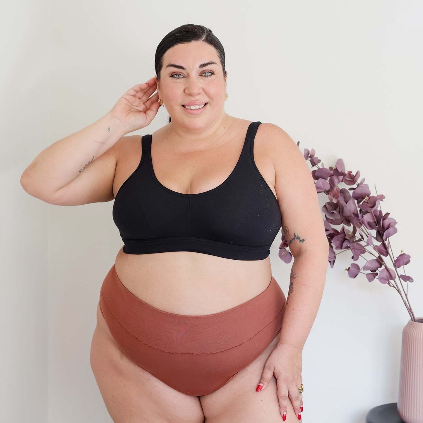 Organic Cotton Bra - Black