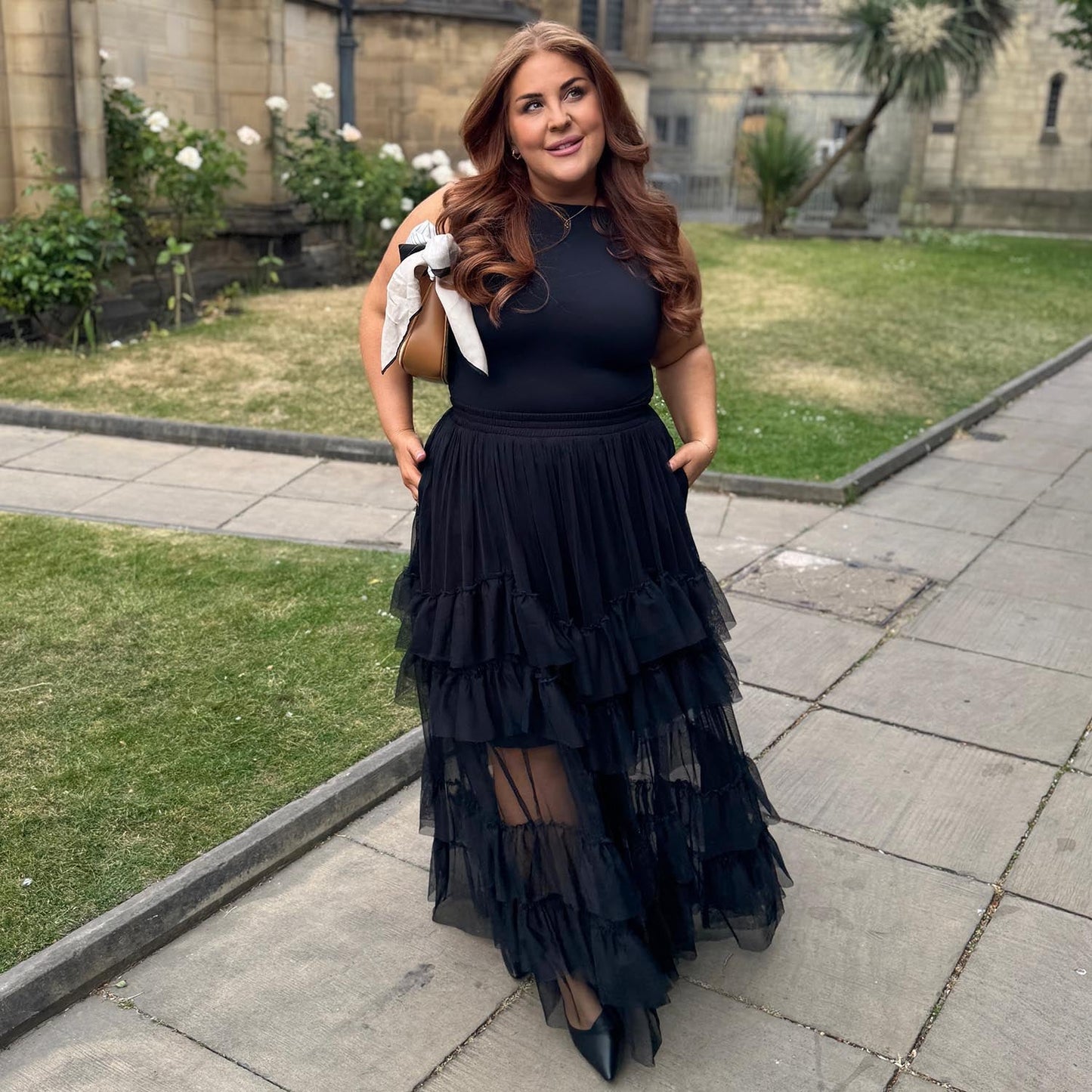 Maxi Mesh Skirt - Black