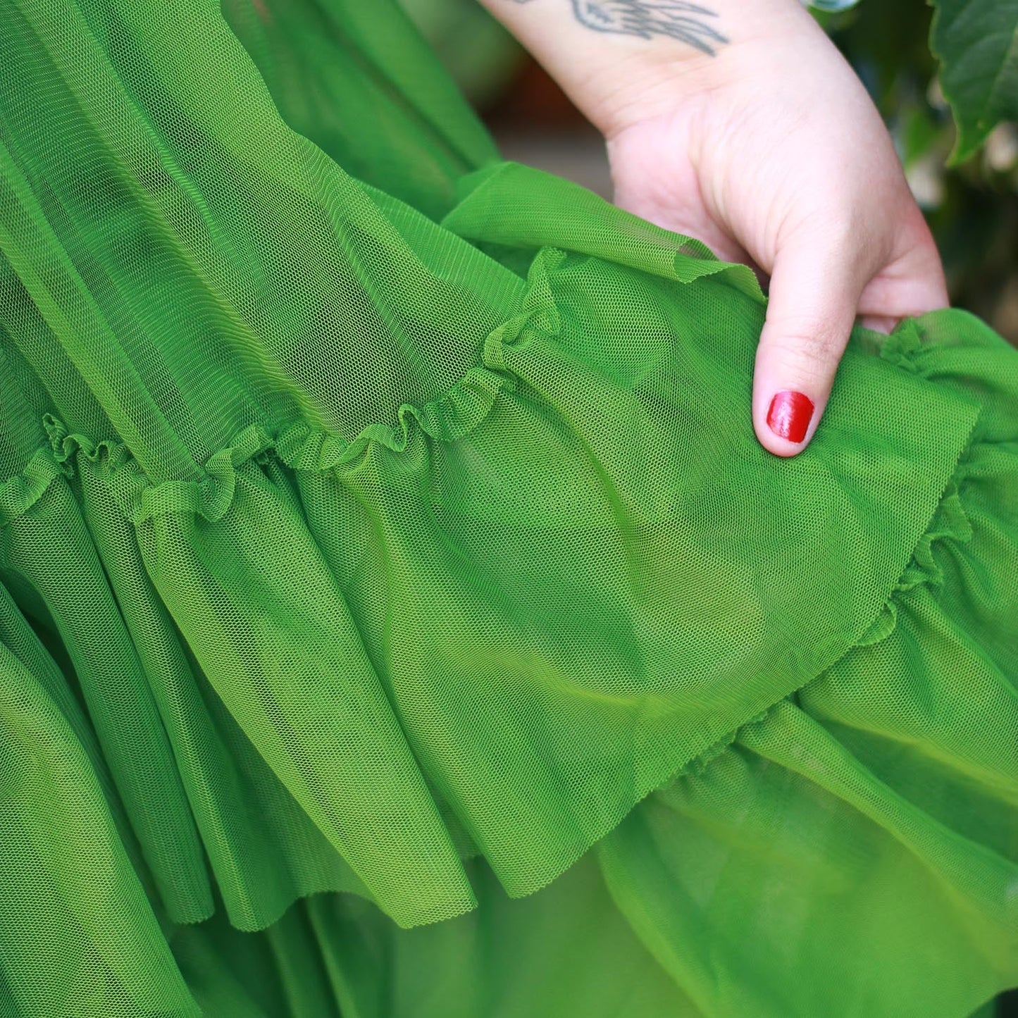 Maxi Tee Mesh Dress - Forest