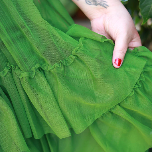 Maxi Tee Mesh Dress - Forest