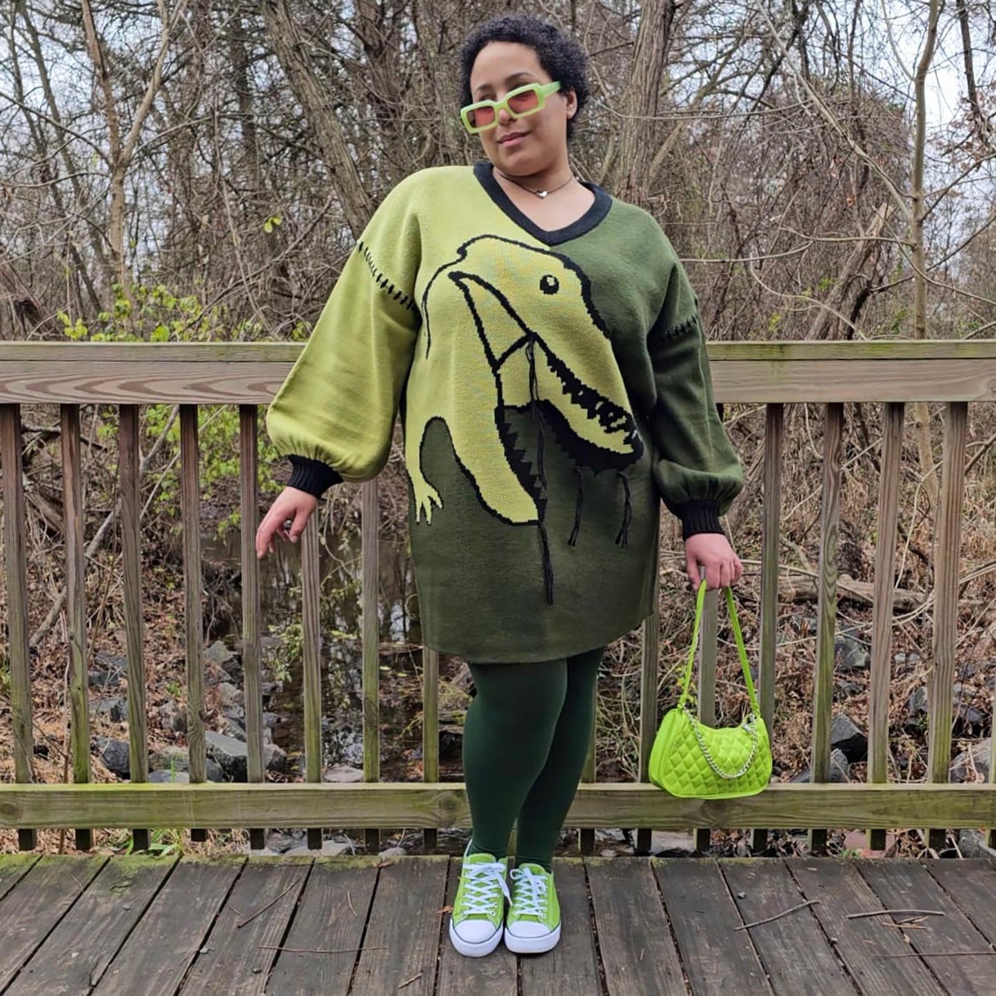 Dinosaur Jumper Dress - Rex