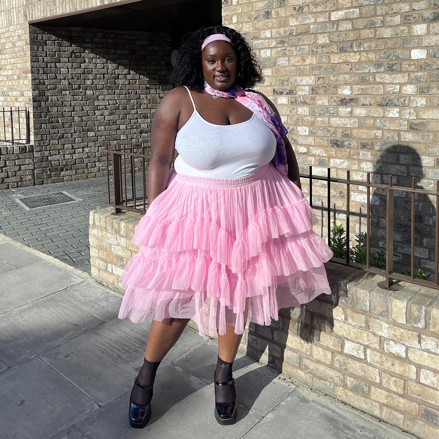 Mesh Skirt - Flushing Pink