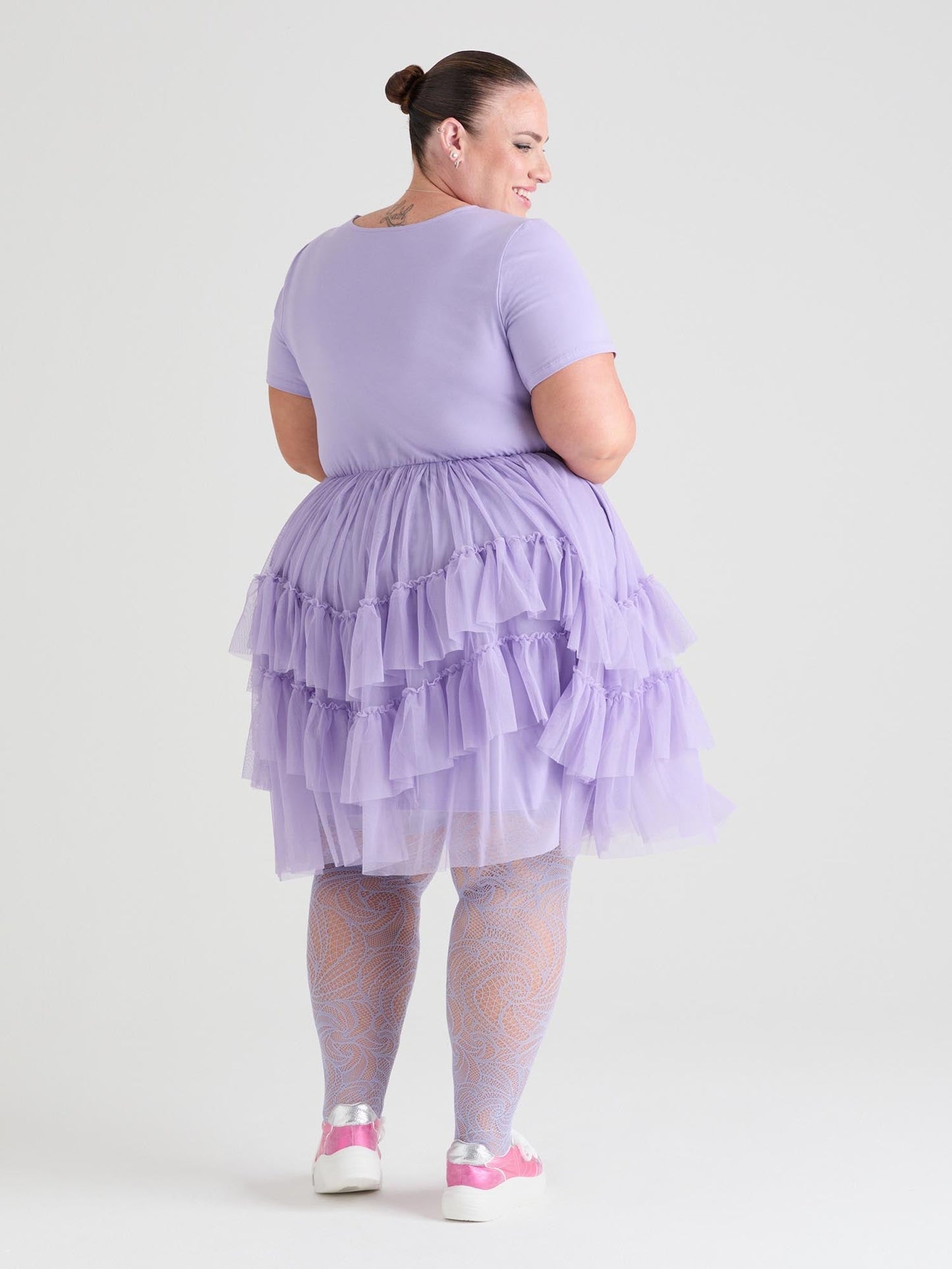 Tee Mesh Dress - Lavender Fields
