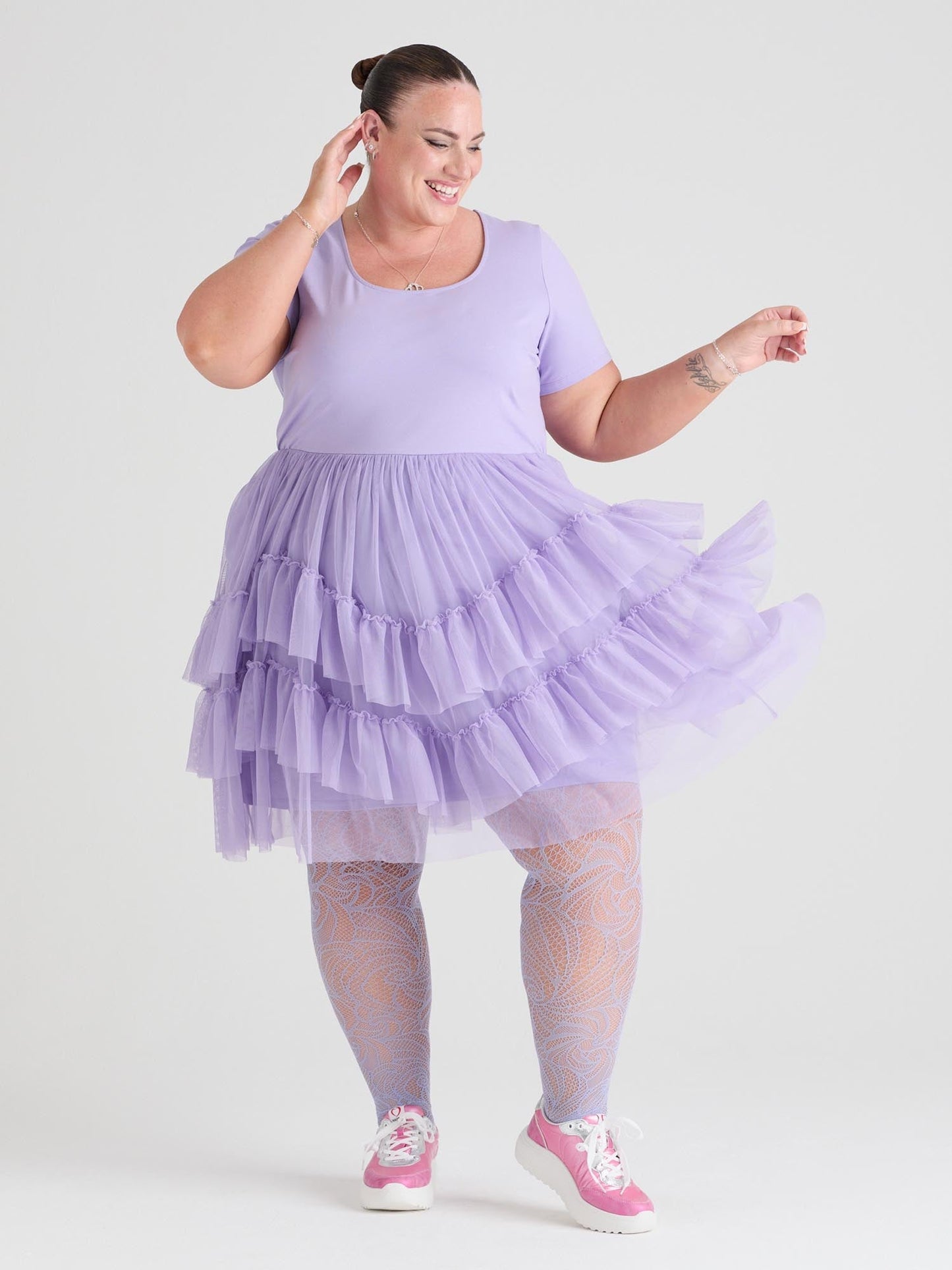 Tee Mesh Dress - Lavender Fields