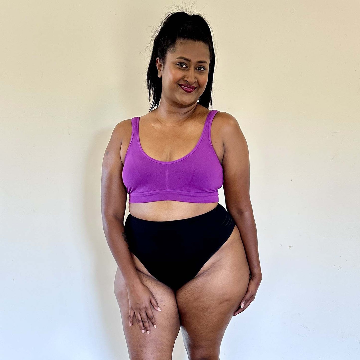 Organic Cotton Bra - Grape Escape