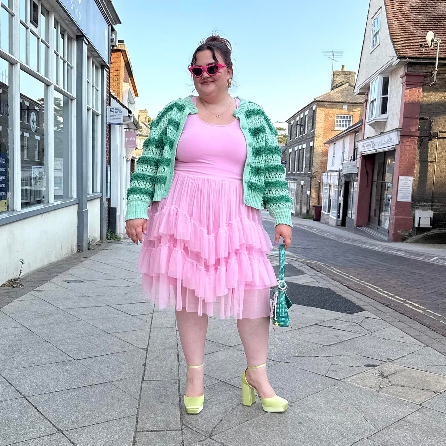 Tee Mesh Dress - Pink Frosting