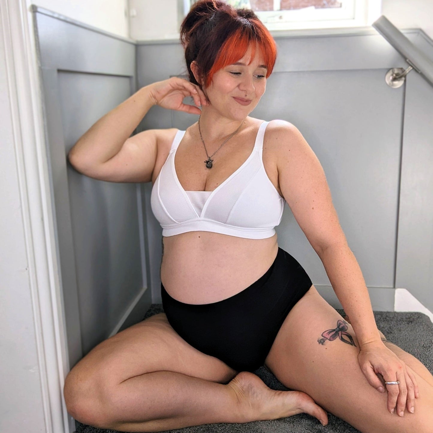 Everyday Ribbed Bra - White