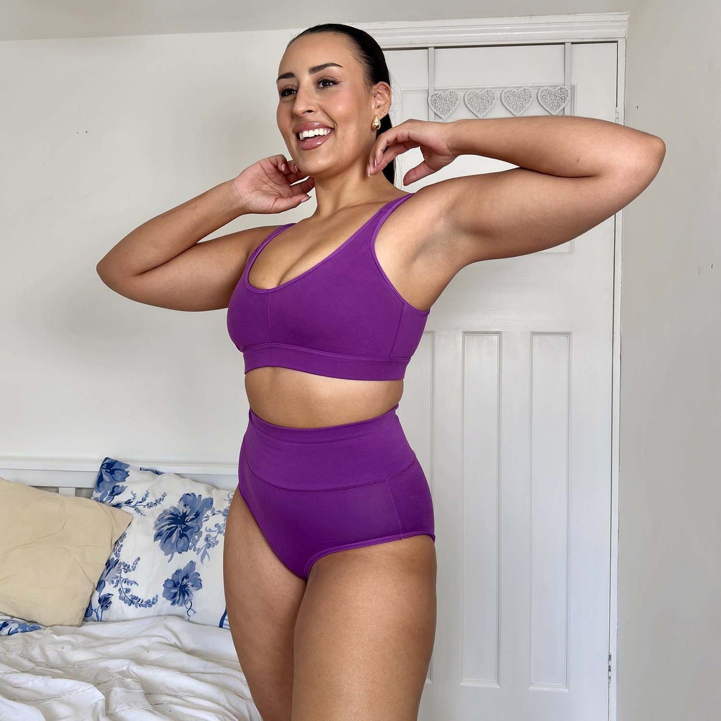 Organic Cotton Bra - Grape Escape