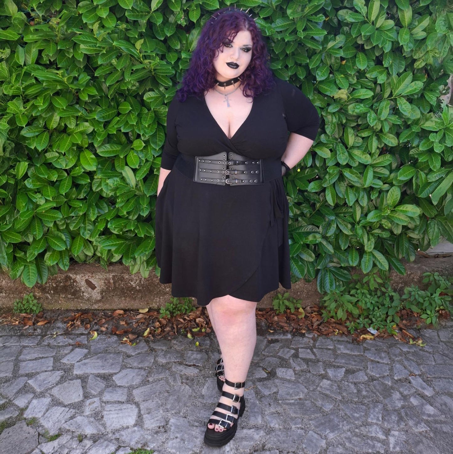 Mini Wrap Dress - Black