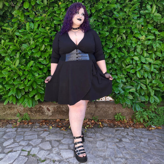 Mini Wrap Dress - Black