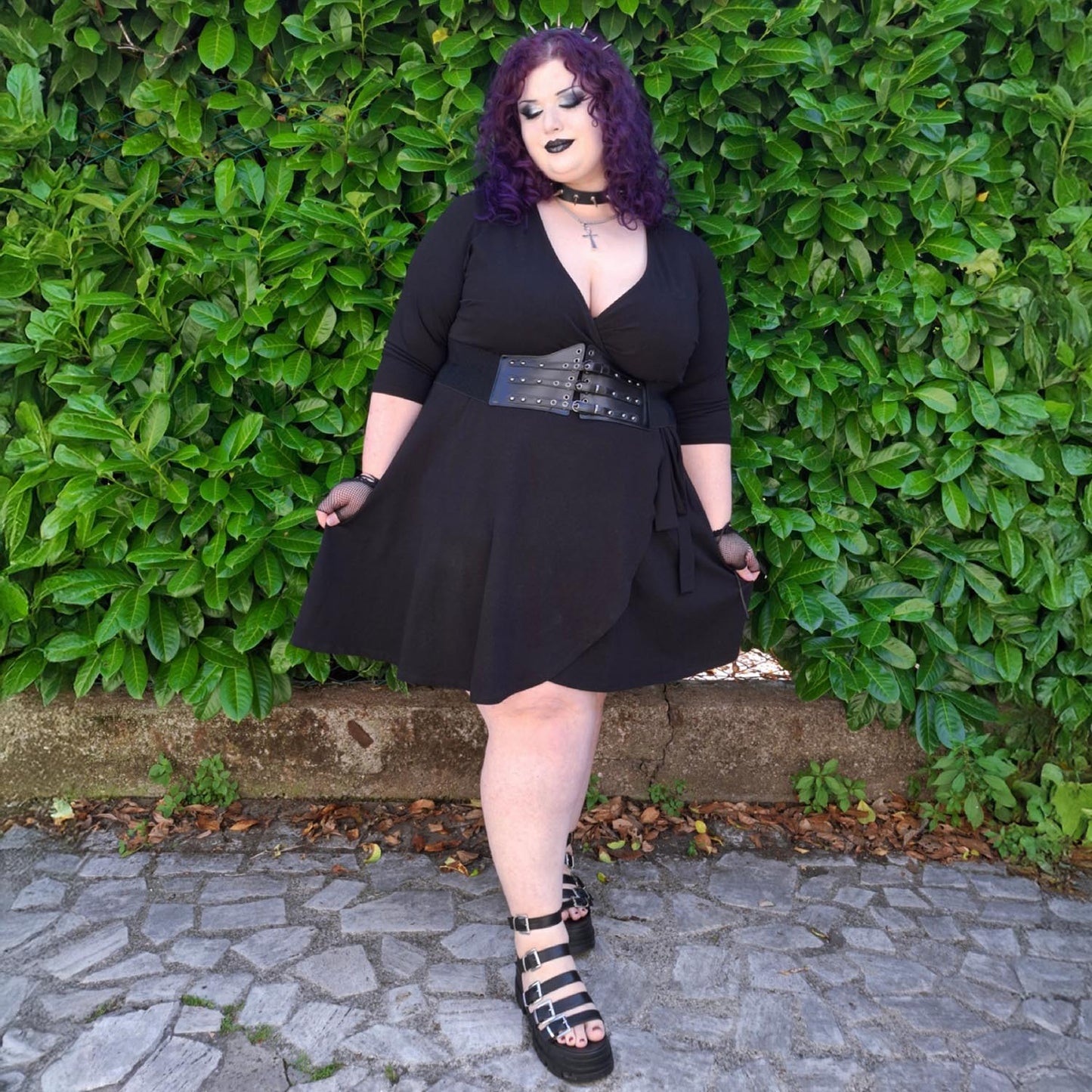 Mini Wrap Dress - Black