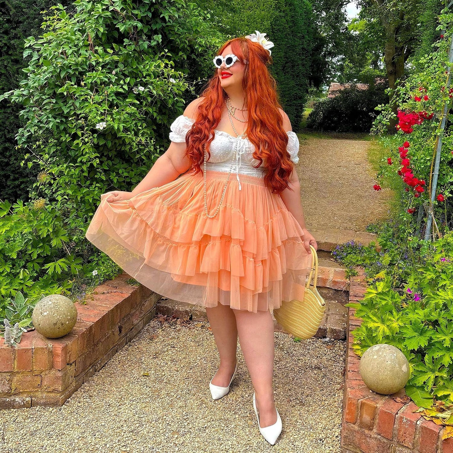 Mesh Skirt - Peach Mousse