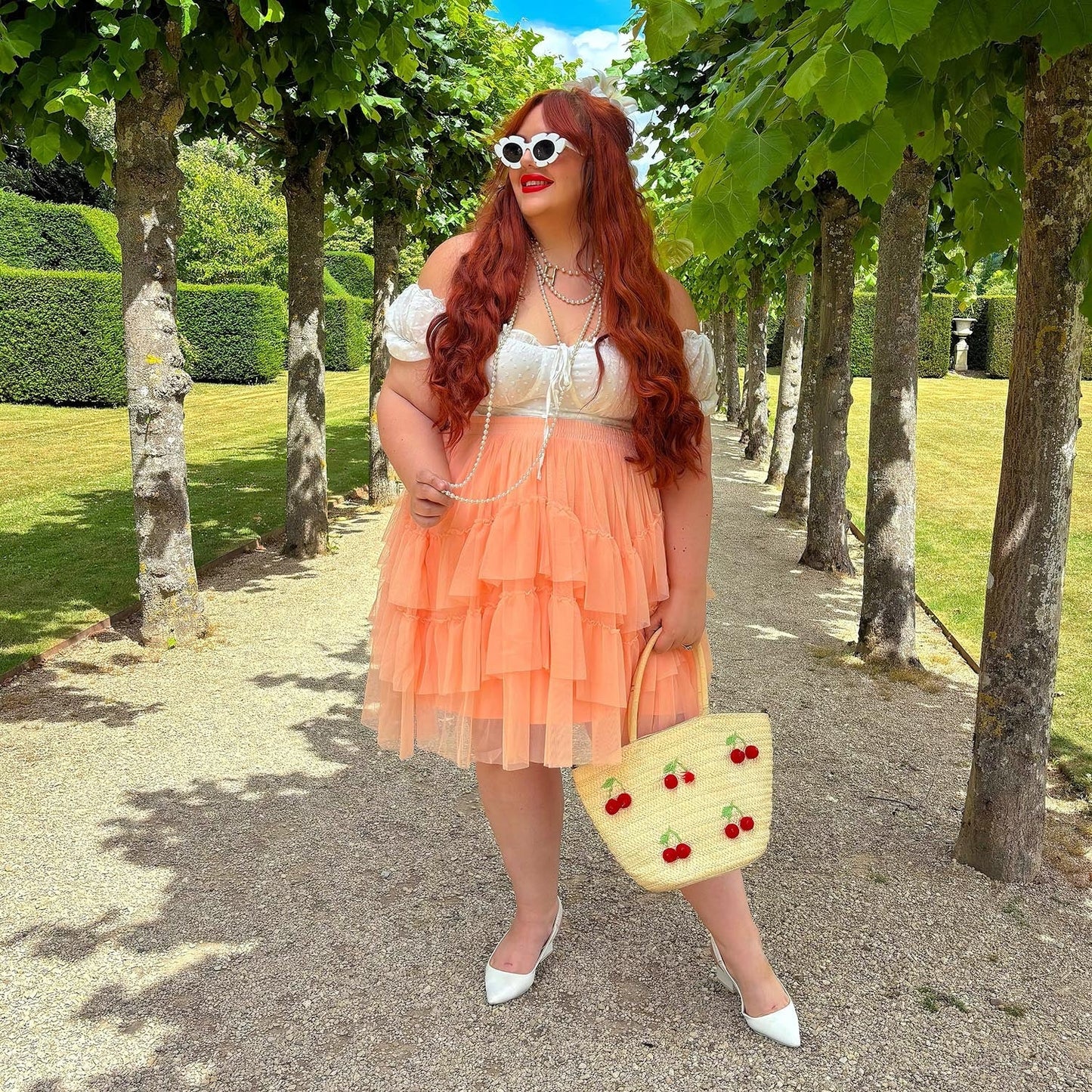 Mesh Skirt - Peach Mousse