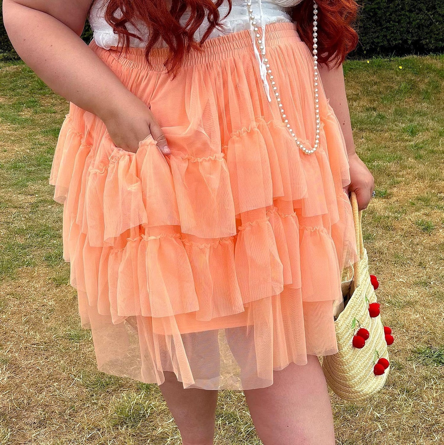 Mesh Skirt - Peach Mousse