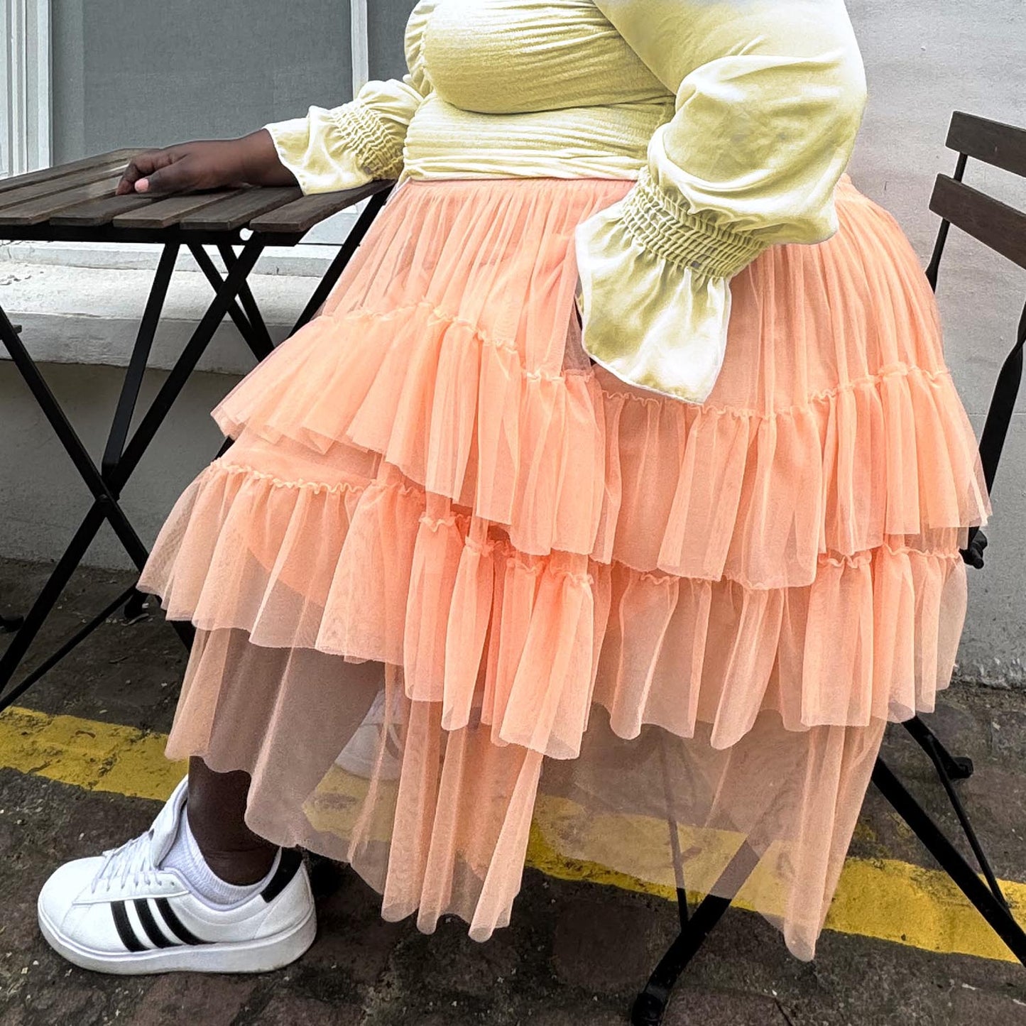 Mesh Skirt - Peach Mousse