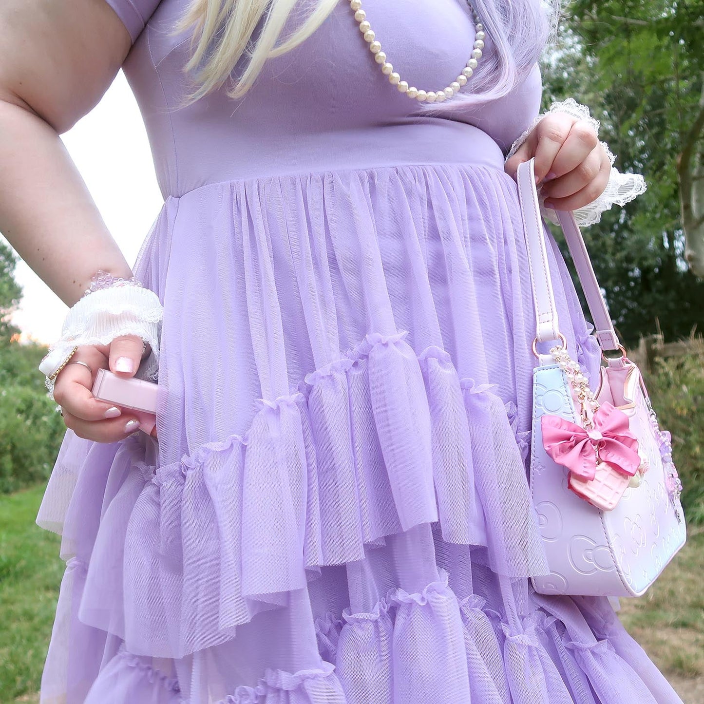 Tee Mesh Dress - Lavender Fields
