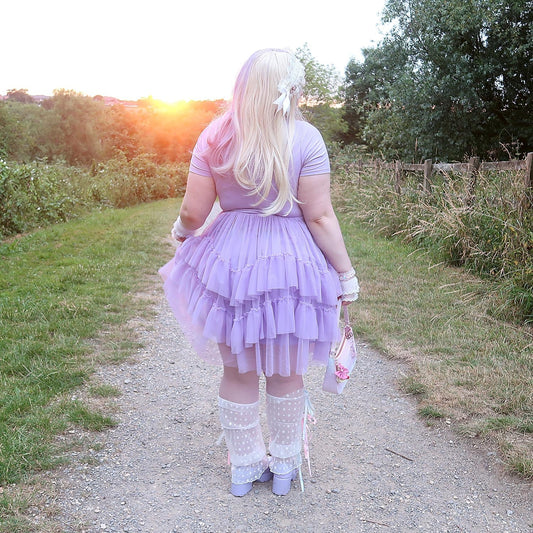 Tee Mesh Dress - Lavender Fields