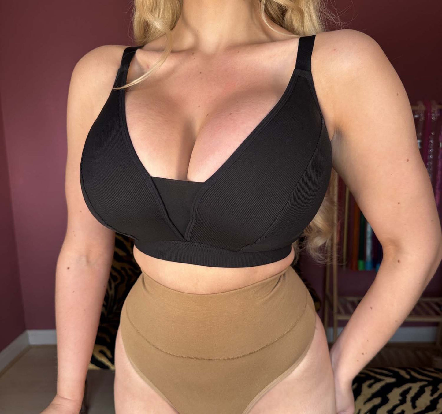 Everyday Ribbed Bra - 3 x Black