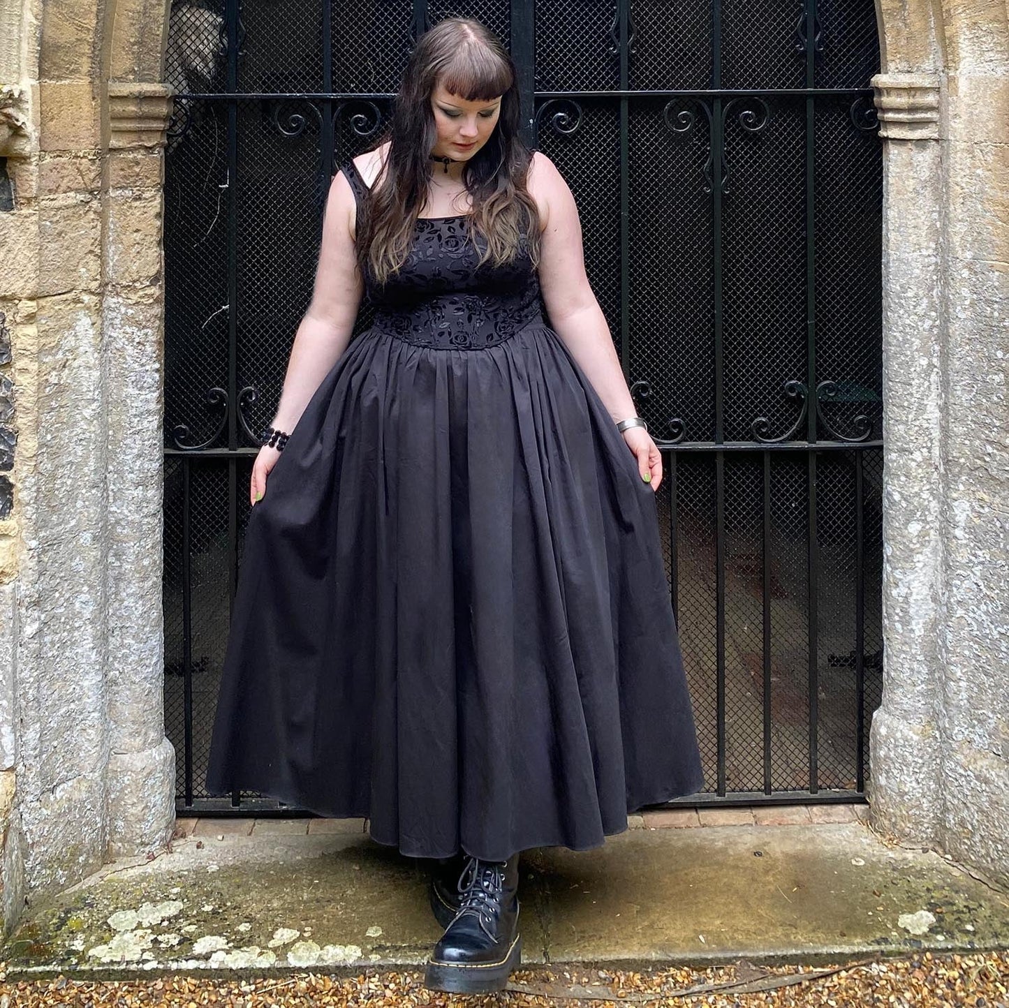 Midaxi Poplin Skirt - Black