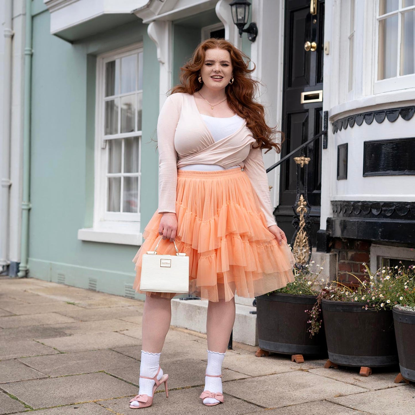 Mesh Skirt - Peach Mousse
