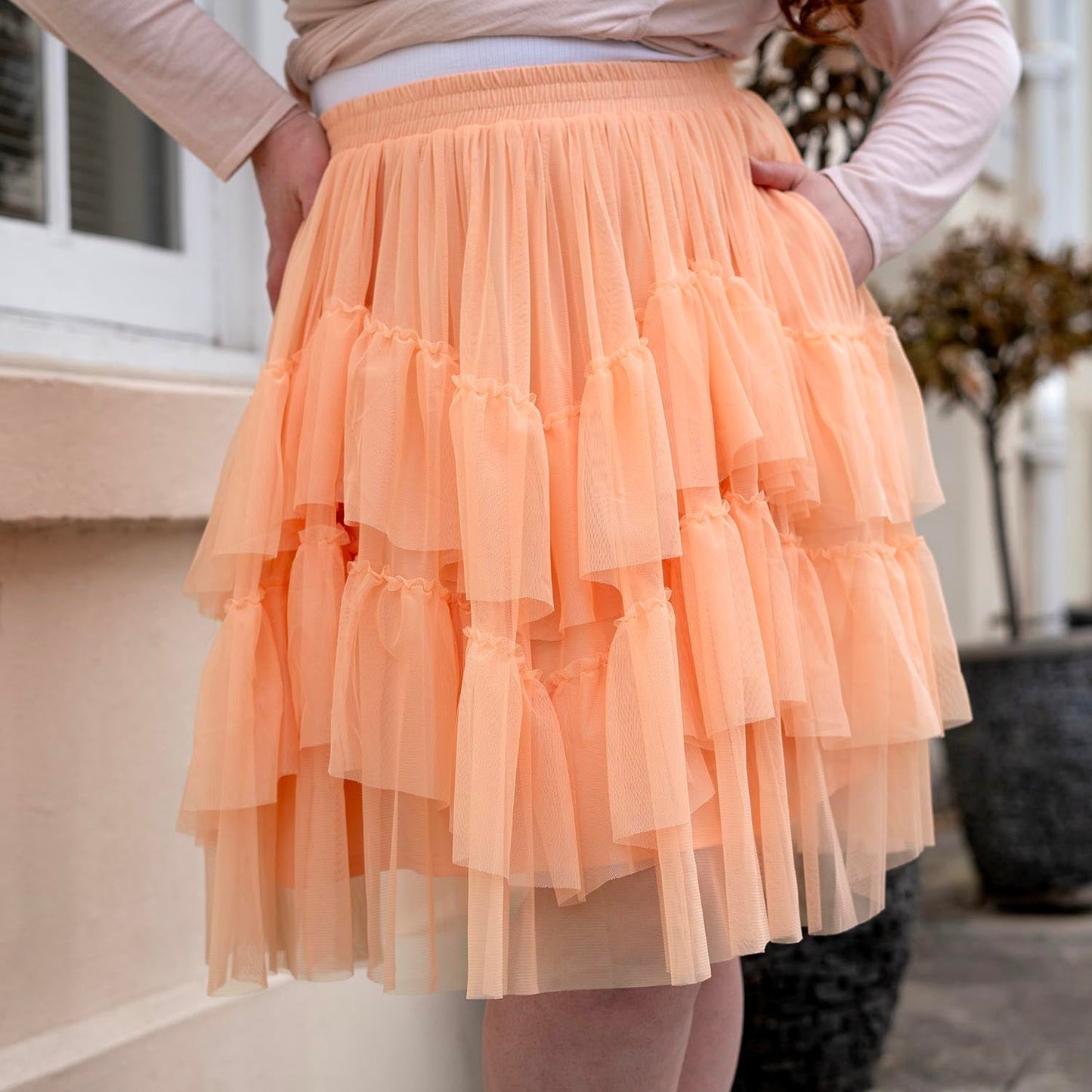 Mesh Skirt - Peach Mousse