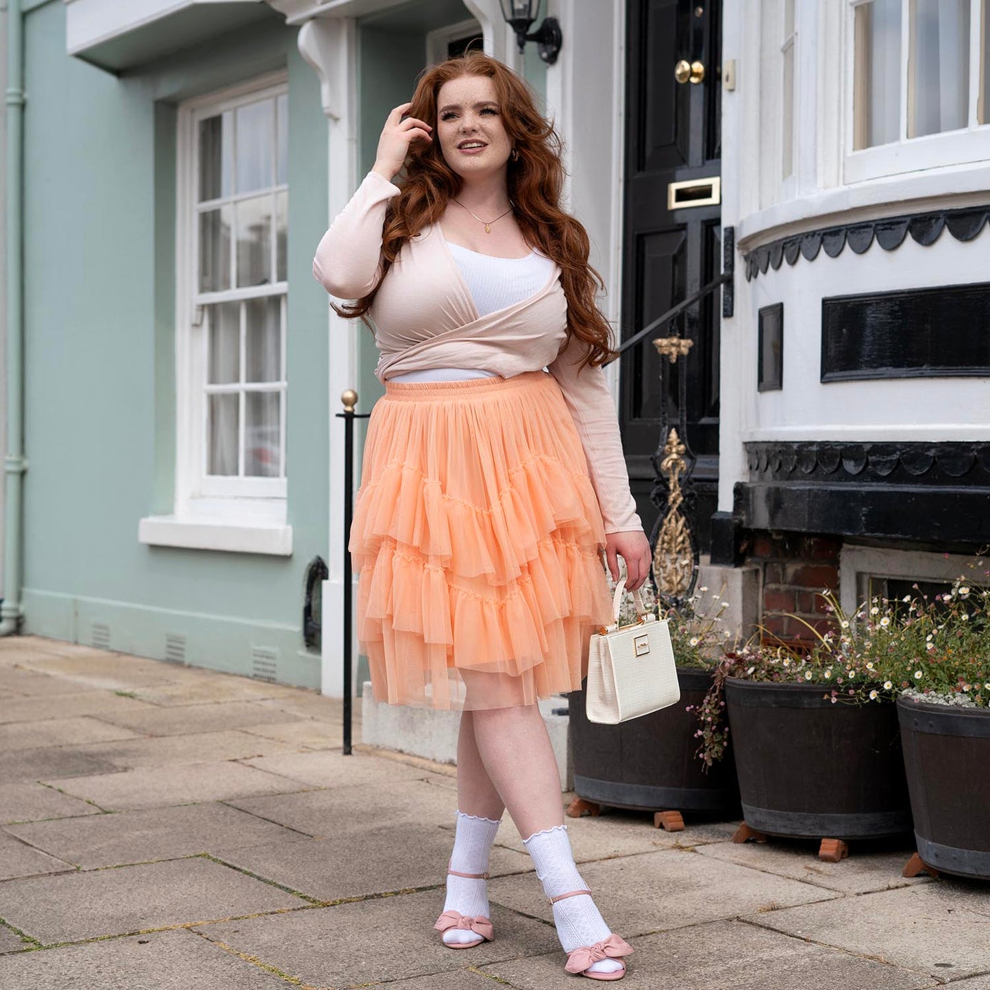 Mesh Skirt - Peach Mousse