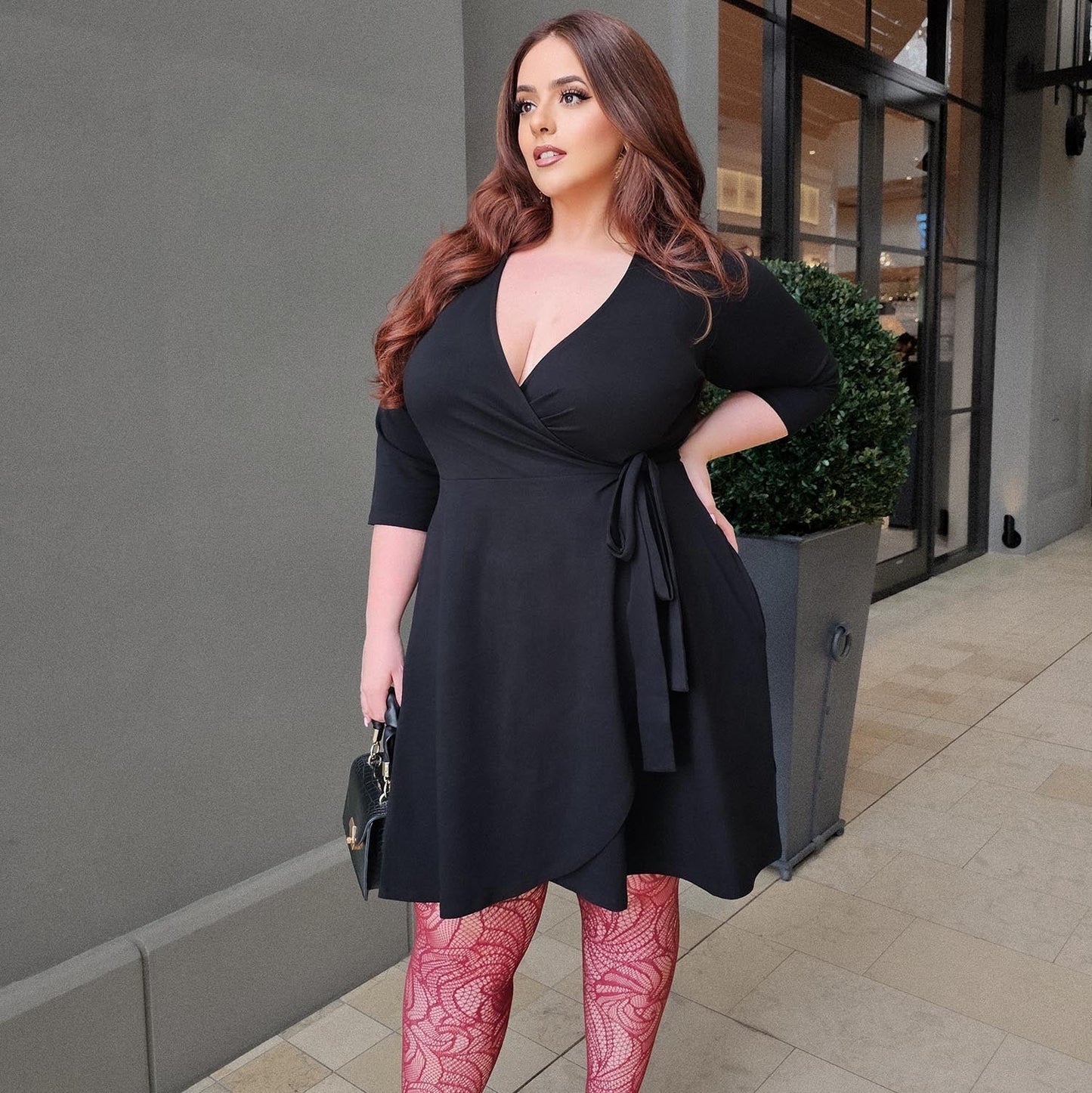 Mini Wrap Dress - Black