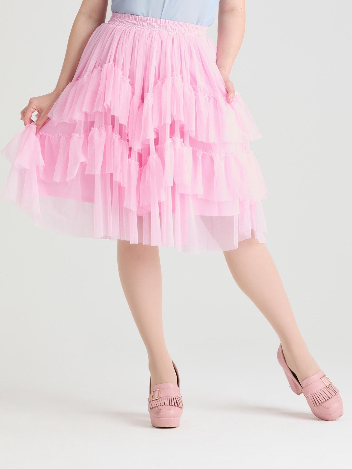 Mesh Skirt - Flushing Pink