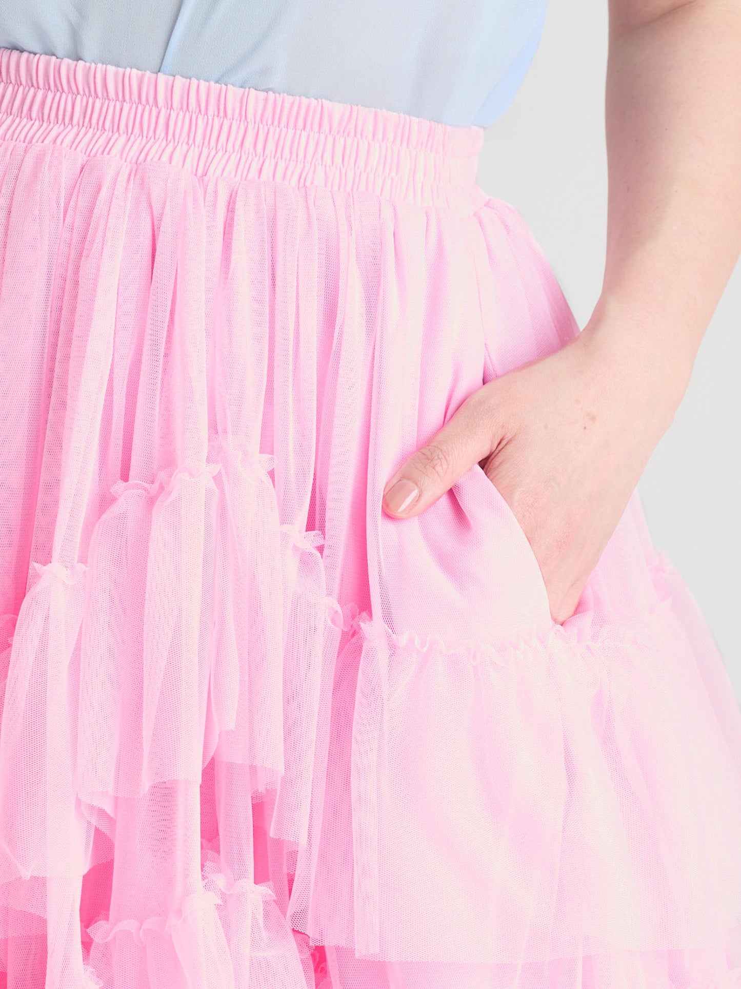 Mesh Skirt - Flushing Pink
