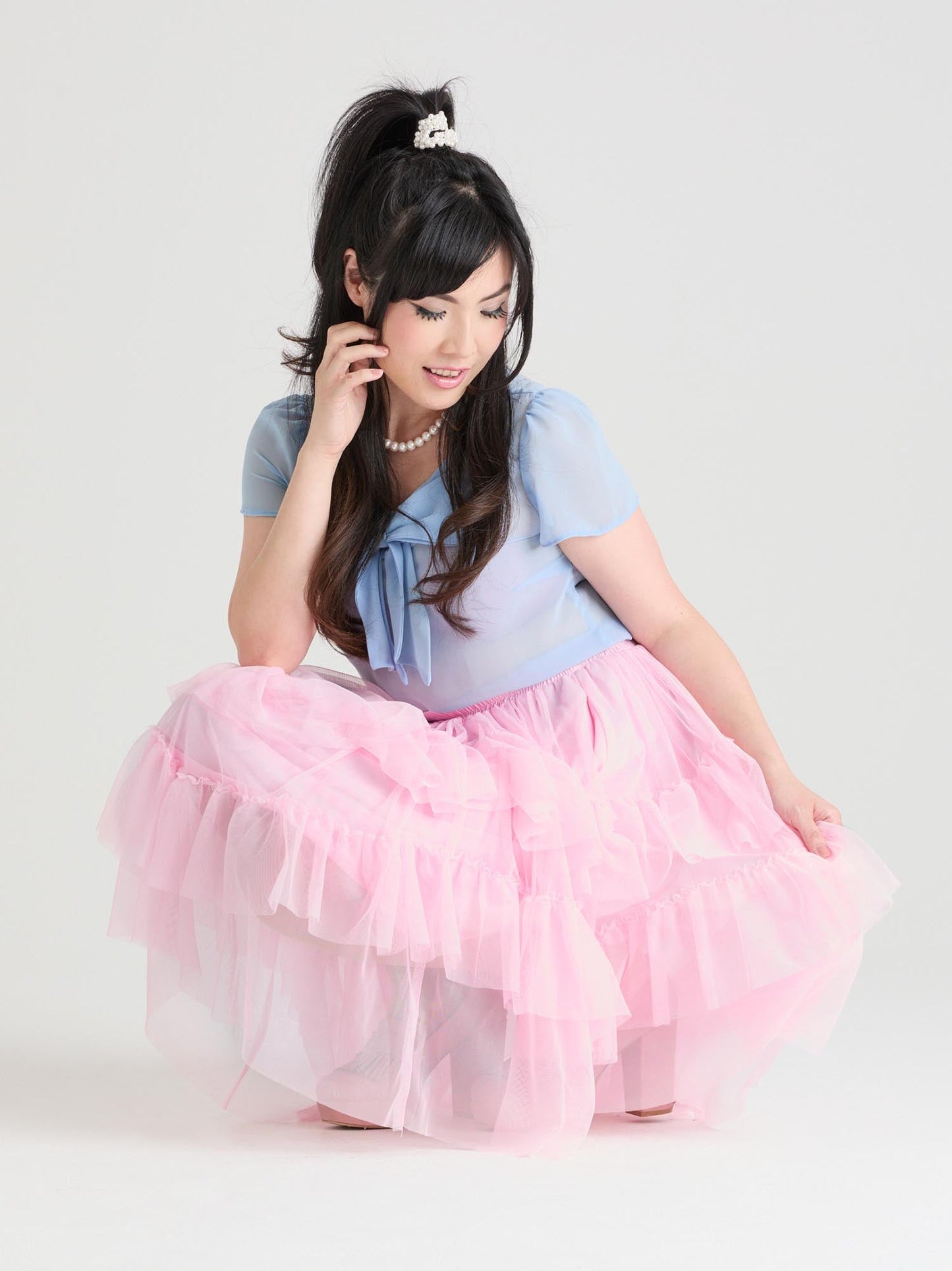 Mesh Skirt - Flushing Pink