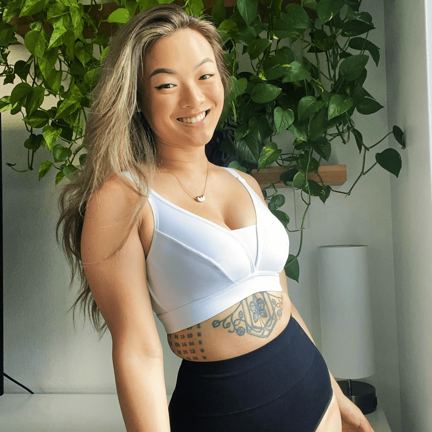 Everyday Ribbed Bra - White